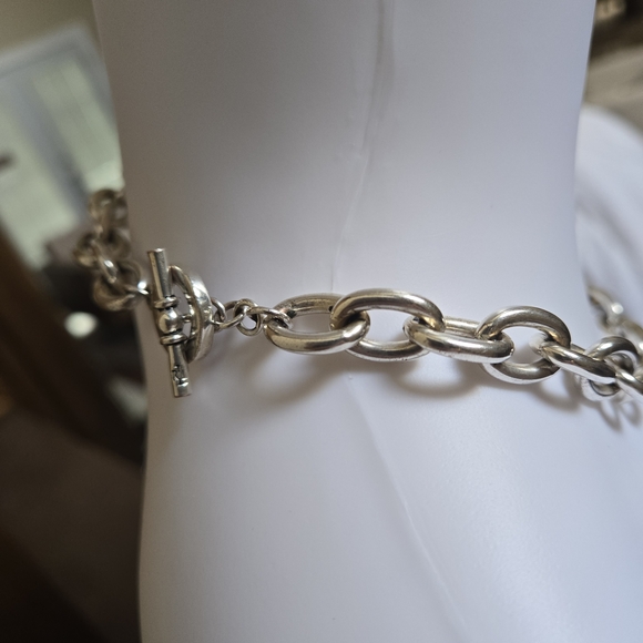 Ralph Lauren Silver Plated Chain Necklace and Bracelet Set - Picture 3 of 7